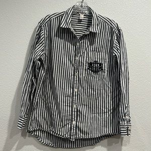 Forever 21 Collared Button Down Striped Long Sleeve shirt SZ Small